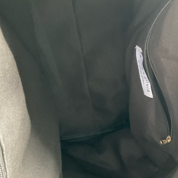 Alice + Olivia Daisy Print Weekender Tote Black Canvas Travel Bag Floral - Picture 8 of 8